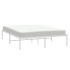 Estructura de cama sin colchón metal blanco 160x200