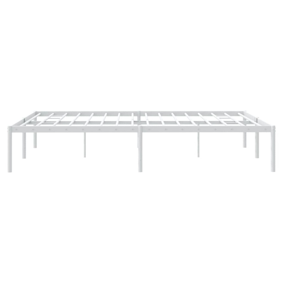 Estructura de cama sin colchón metal blanco 160x200