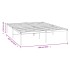Estructura de cama sin colchón metal blanco 160x200