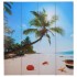 Biombo divisor plegable diseño playa 160x170