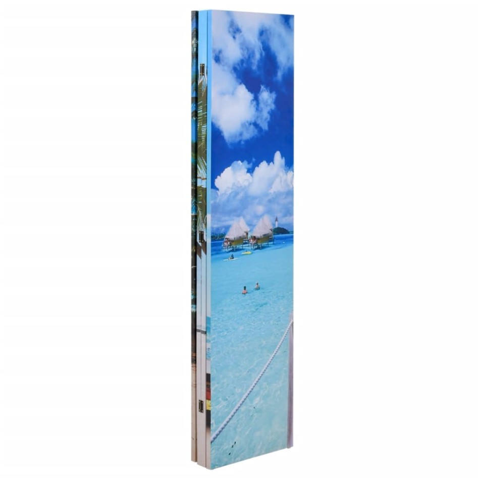 Biombo divisor plegable diseño playa 160x170