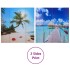 Biombo divisor plegable diseño playa 160x170