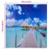 Biombo divisor plegable diseño playa 160x170