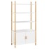 Aparador alto madera contrachapada blanco 80x40x153
