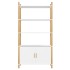 Aparador alto madera contrachapada blanco 80x40x153