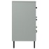 Aparador con 3 cajones OSLO madera maciza gris 77x40x79,5