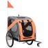Remolque de bicicleta para mascotas naranja y