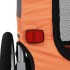 Remolque de bicicleta para mascotas naranja y