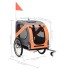 Remolque de bicicleta para mascotas naranja y