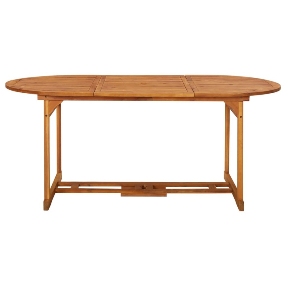 Mesa de comedor jardín 180x90x75 cm madera maciza de