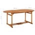 Mesa de comedor jardín 180x90x75 cm madera maciza de