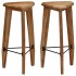 Taburetes de cocina 2 unidades madera maciza de