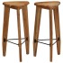 Taburetes de cocina 2 unidades madera maciza de
