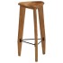 Taburetes de cocina 2 unidades madera maciza de