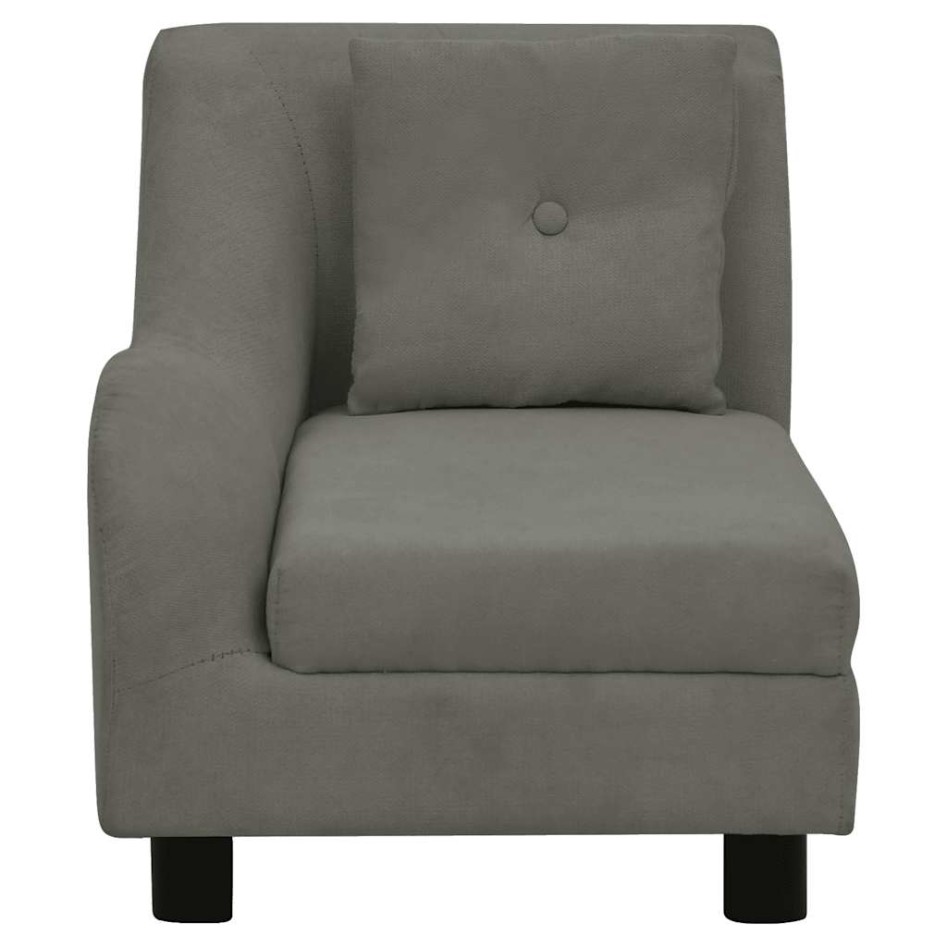 Sofá para perros con almohada gris oscuro felpa 83x44x44