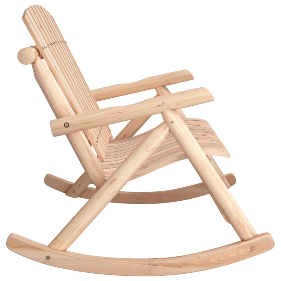 Banco mecedora de jardín de 2 plazas madera abeto 123x96x102