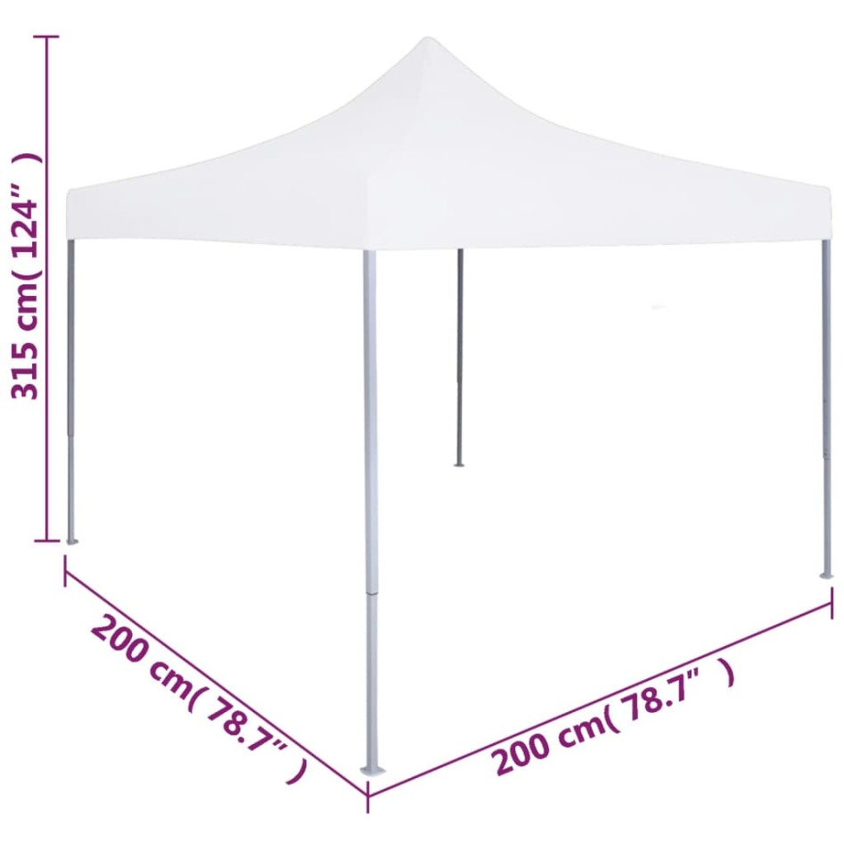 Carpa plegable profesional acero blanco 2x2