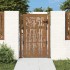 Puerta de jardín acero corten diseño bambú 105x130