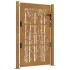 Puerta de jardín acero corten diseño bambú 105x130