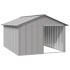 Casa para perros acero galvanizado gris 116,5x153x81,5