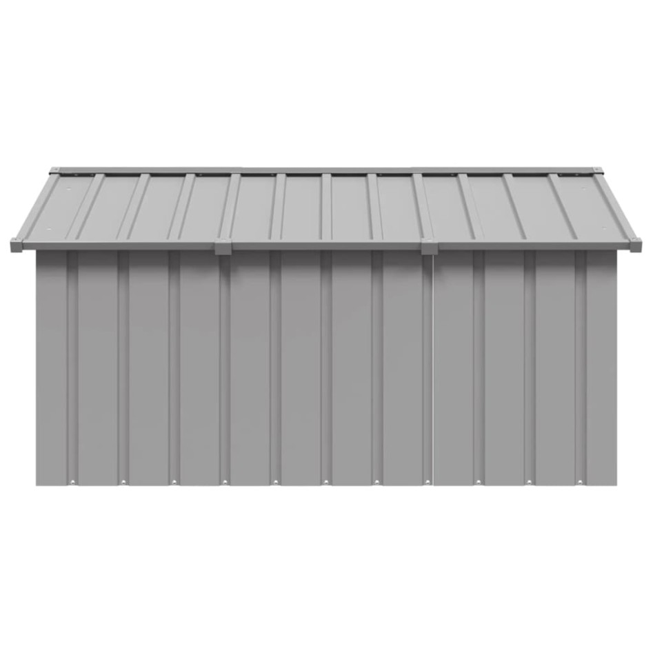 Casa para perros acero galvanizado gris 116,5x153x81,5