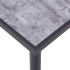 Mesa de comedor de MDF negro y gris hormigón 120x60x75