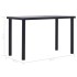 Mesa de comedor de MDF negro y gris hormigón 120x60x75