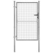 Puerta de jardín acero galvanizado plateado 105x175 cm