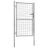 Puerta de jardín acero galvanizado plateado 105x175