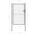 Puerta de jardín acero galvanizado plateado 105x175