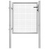 Puerta de jardín acero galvanizado plateado 105x125