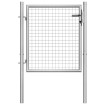 Puerta de jardín acero galvanizado plateado 105x125 cm