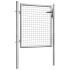Puerta de jardín acero galvanizado plateado 105x125