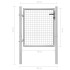Puerta de jardín acero galvanizado plateado 105x125
