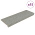 Alfombrillas autoadhesivas sisal 15 uds verde 56x17x3