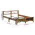Estructura de cama de madera maciza reciclada 160x200