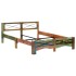 Estructura de cama de madera maciza reciclada 160x200