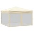 Carpa para fiestas plegable con paredes laterales crema 3x3