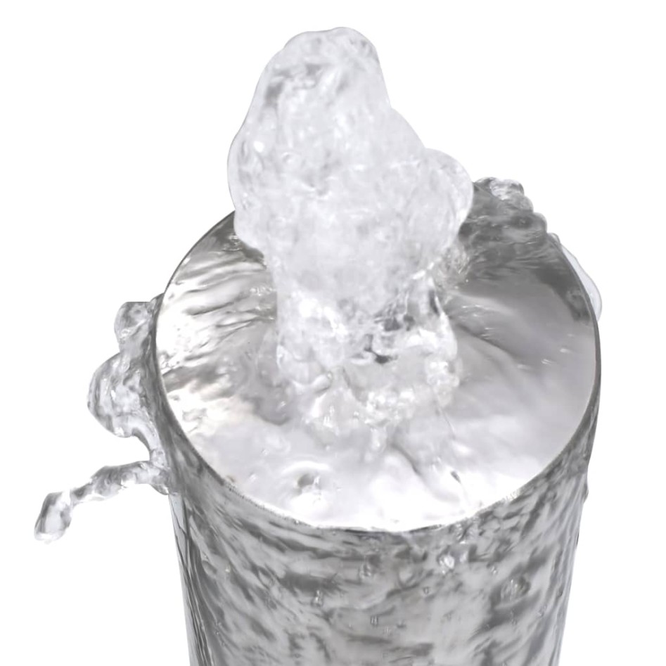 Fuente de jardín de acero inoxidable plateado 48x34x153