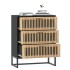 Aparador de madera contrachapada negro 60x30x75