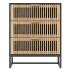 Aparador de madera contrachapada negro 60x30x75