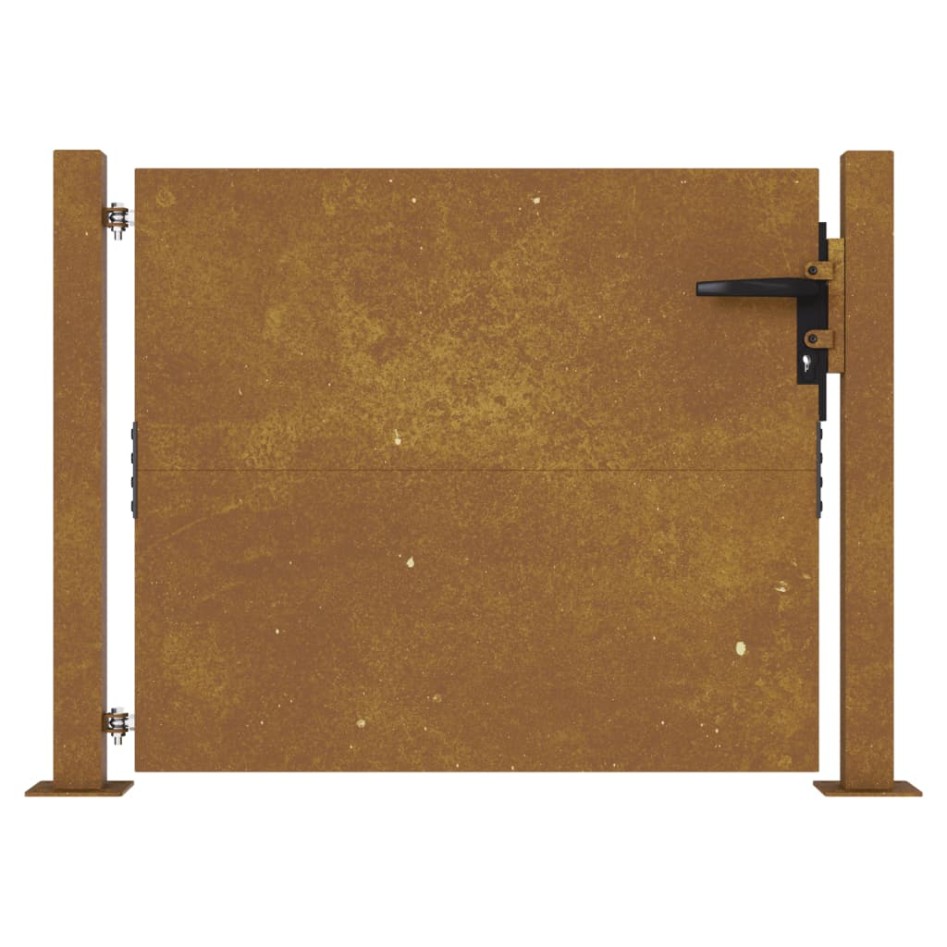 Puerta de jardín acero corten 105x105