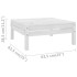 Conjunto de muebles de jardín 3 pzas madera maciza pino