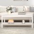 Mesa de centro de madera maciza de pino blanco 110x55x45
