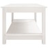 Mesa de centro de madera maciza de pino blanco 110x55x45