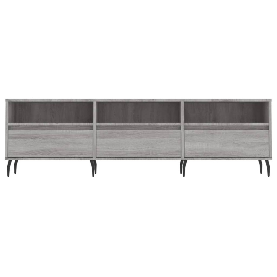 Mueble para TV madera contrachapada gris Sonoma 150x30x44,5