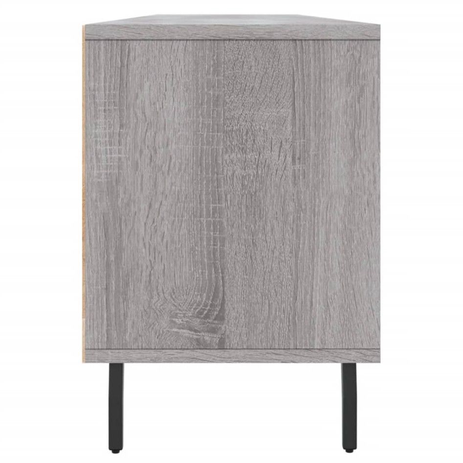 Mueble para TV madera contrachapada gris Sonoma 150x30x44,5
