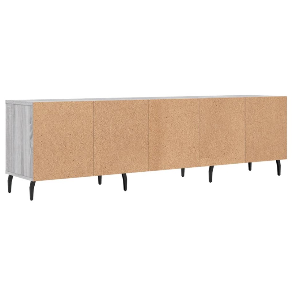 Mueble para TV madera contrachapada gris Sonoma 150x30x44,5