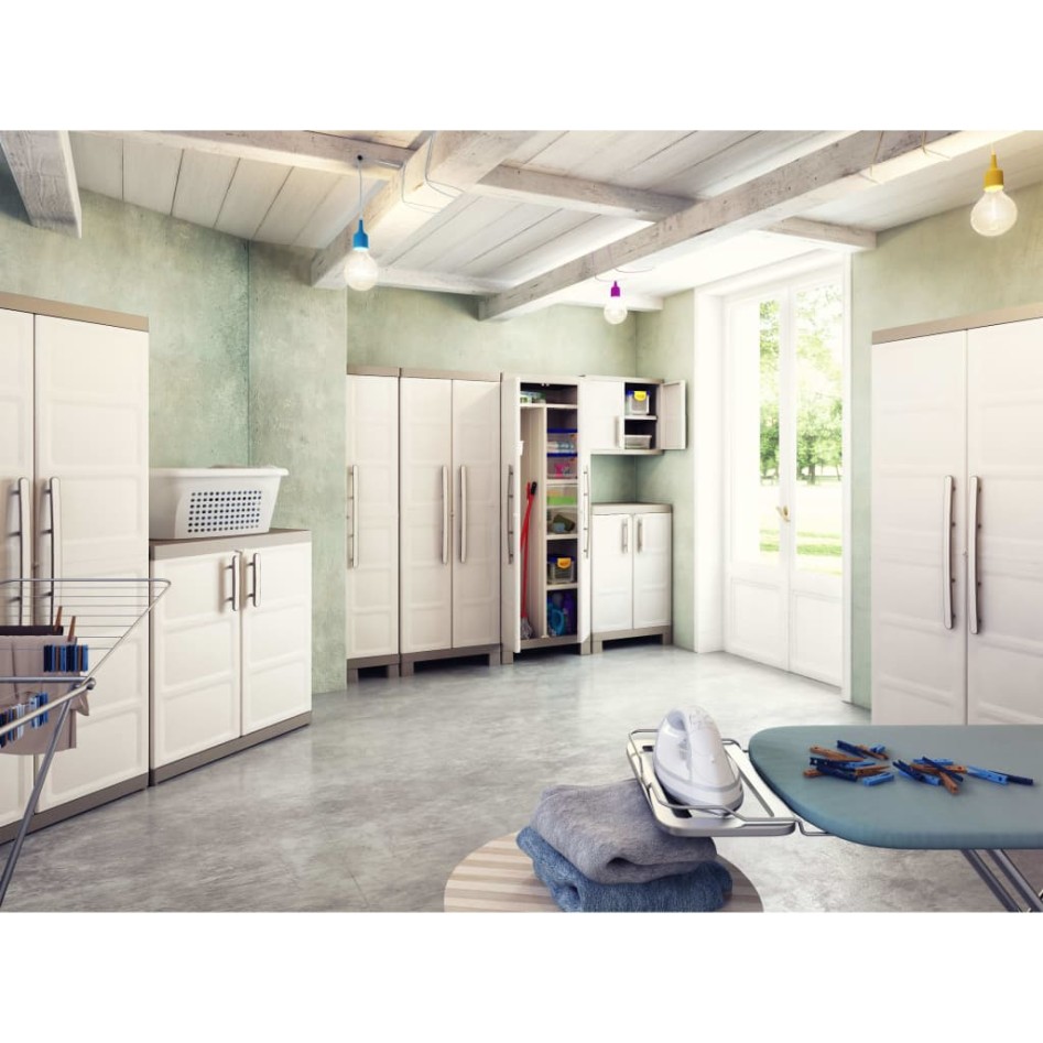 Keter Armario bajo almacenaje Excellence beige y taupe 97