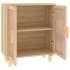 Aparador marrón madera pino maciza y ratán natural 60x30x70